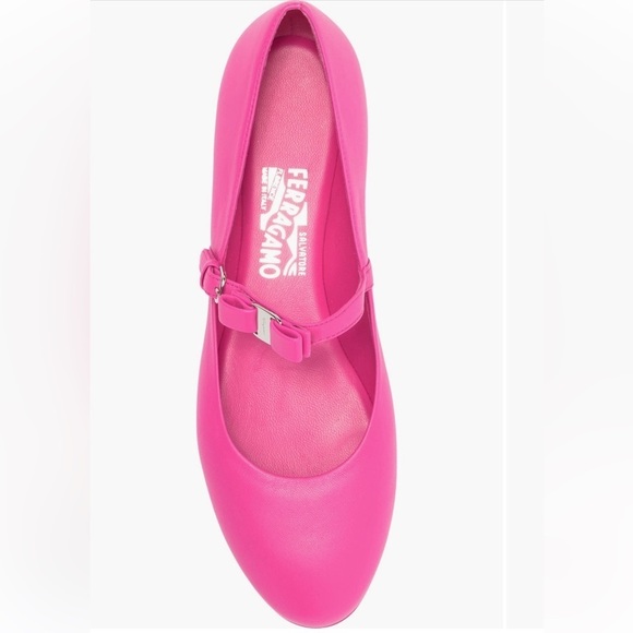 Ferragamo Lizz Leather Ballet Flat hot pink - Picture 5 of 8